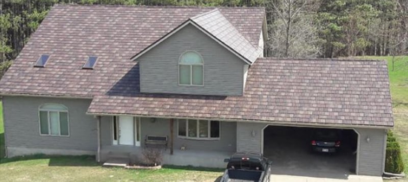 Arrowline Slate Roofing Installed on Single-Family Home